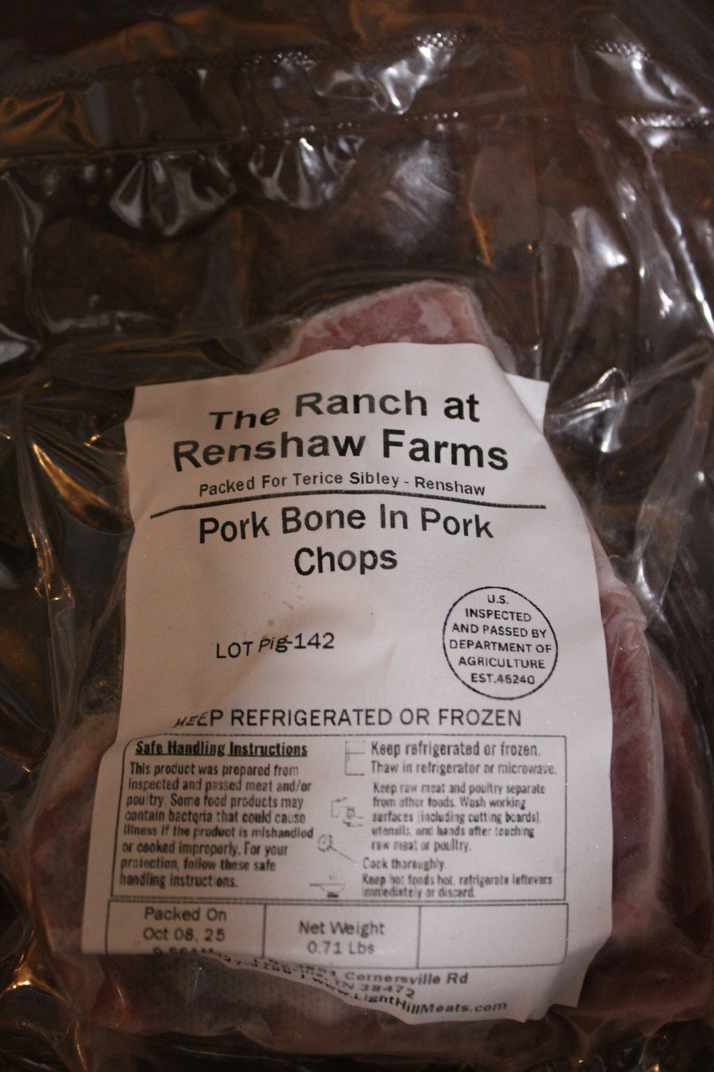 Renshaw Farms Bone-In Pork Chops (Juicy, Farm Fresh)